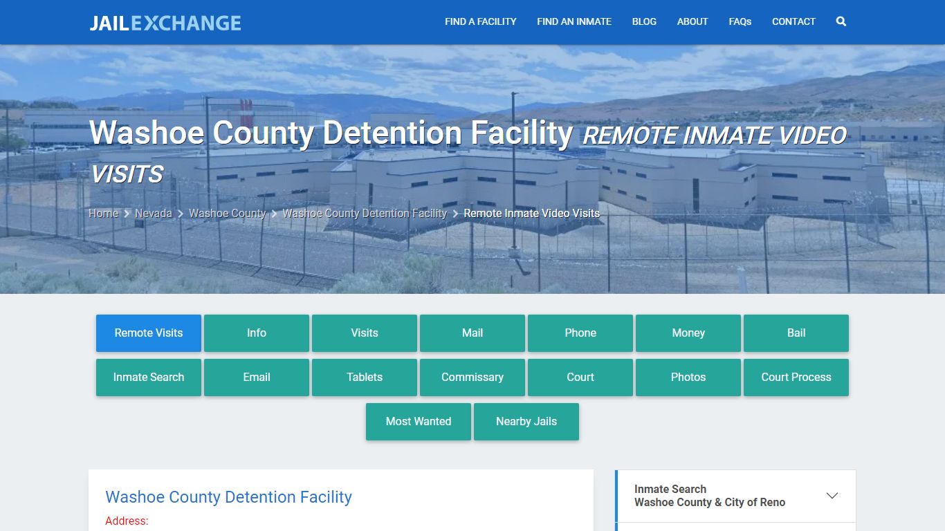 Video Visitation - Washoe County Detention Facility, NV - Jail Exchange